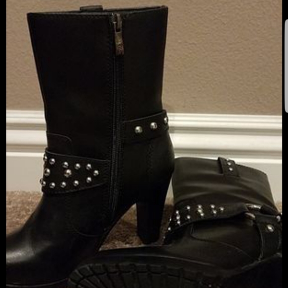 Black Boots with Silver Studs - Picture 2 of 5